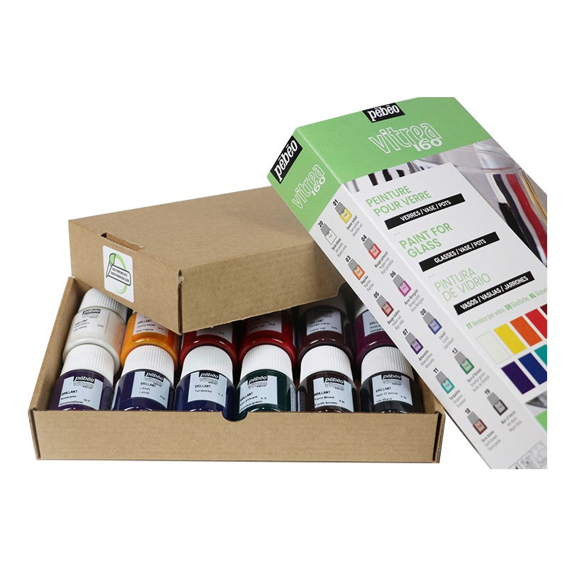 PEBEO Vitrea 160 комплект бои за стъкло 12 x 20 ml