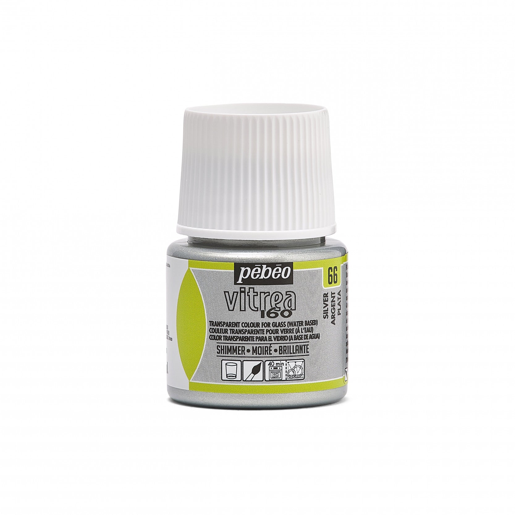 Pebeo Vitrea 160 витражна боя за стъкло 45 ml Shimmer Silver