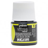 Витражна боя за стъкло Pebeo Vitrea 160 гланц 45 ml – Мастилено черно