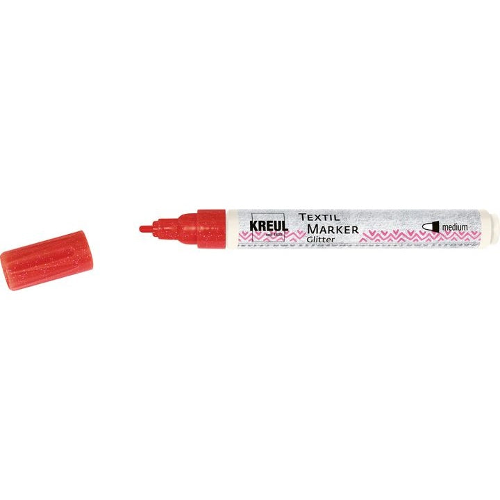 Glitter маркери за текстил Kreul medium – Rose