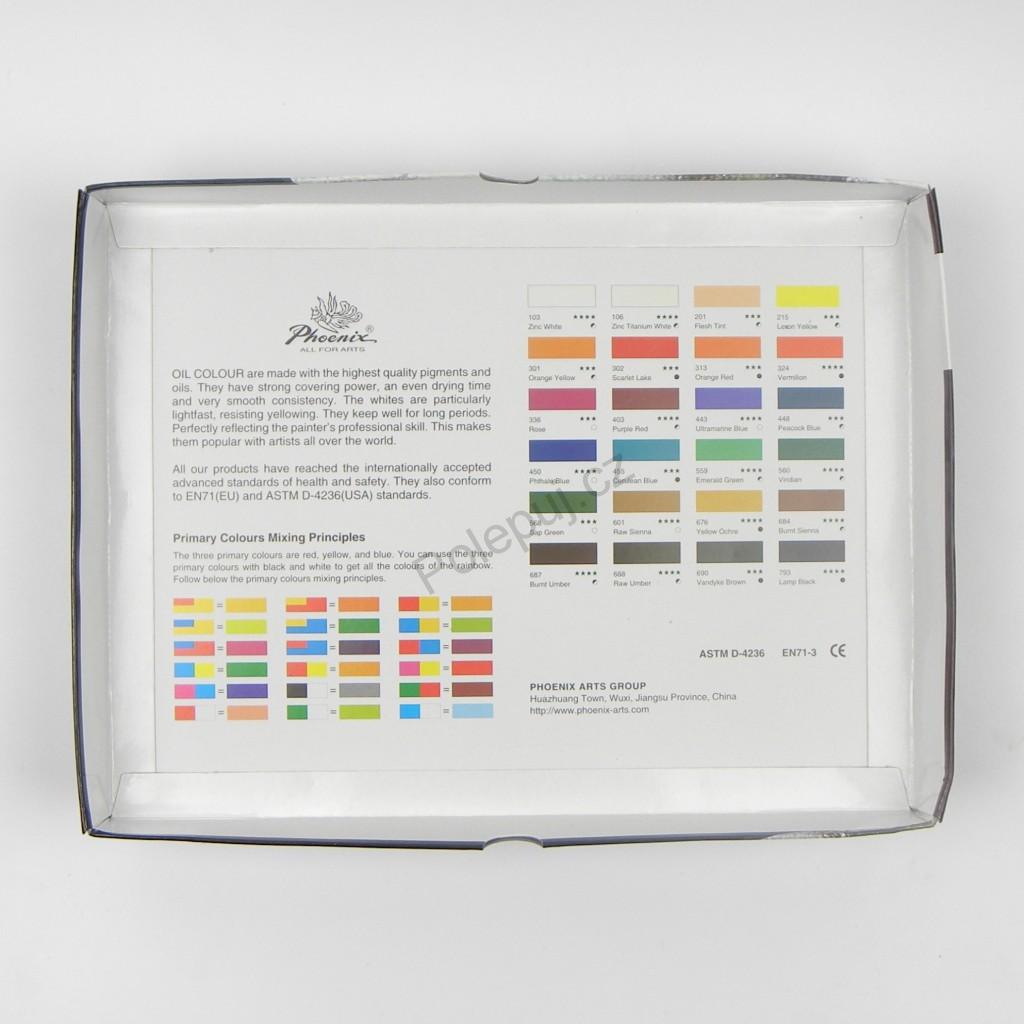 Phoenix – комплект маслени бои, 12–24 x 12 ml