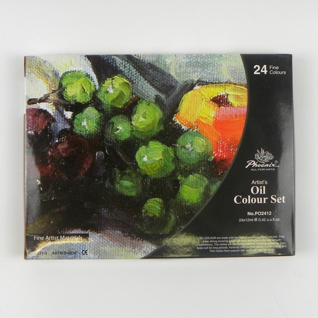 Phoenix – комплект маслени бои, 12–24 x 12 ml