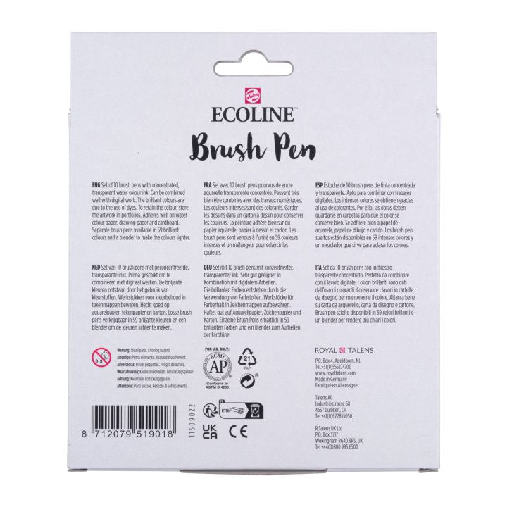 Писалки за акварел Ecoline Brush Pen — изображение 3