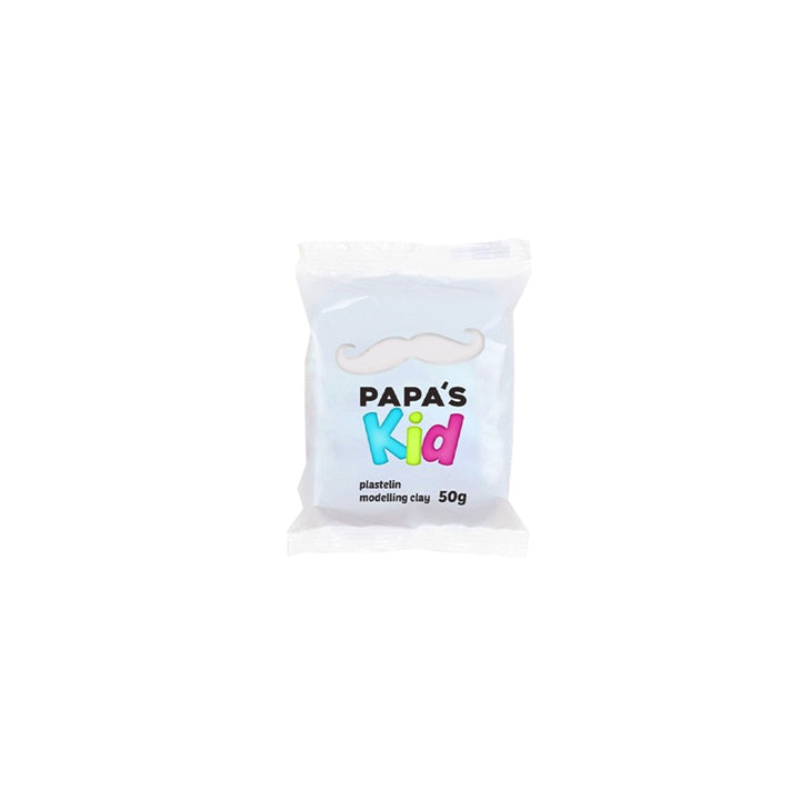 Глина за моделиране за деца на Papa's Kid 50g – Бяло