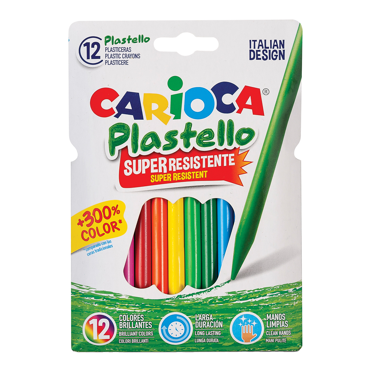 Пластмасови пастели Carioca Plastello - 12 бр.