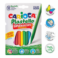Пластмасови пастели Carioca Plastello - 12 бр.