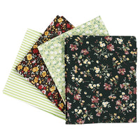 Плат за patchwork - зелен - 4 броя - 45 х 55 см — изображение 1