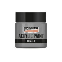 Метална акрилна боя - 50 ml – Сребърно докосване