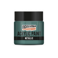 Метална акрилна боя - 50 ml – Синьо-зелено