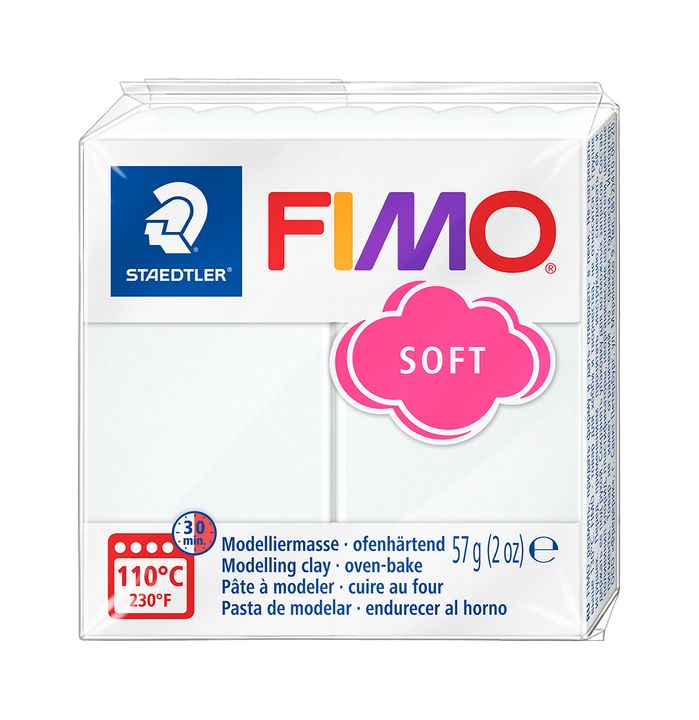FIMO Мека полимерна глина 57g – Бяло
