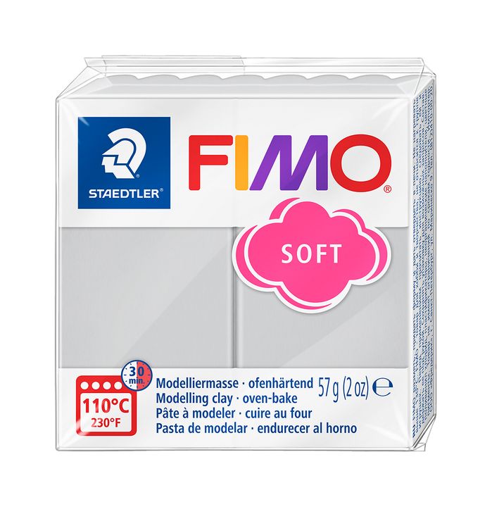 FIMO Мека полимерна глина 57g – Сив делфин
