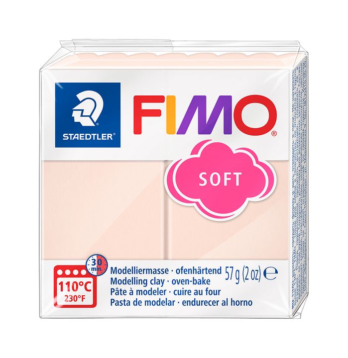 FIMO Мека полимерна глина 57g – Светла плът