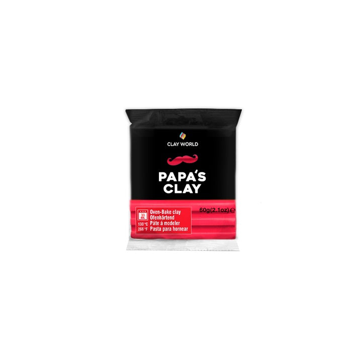 Полимерна глина на Papa's Clay 60 г – коралово червено