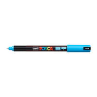Маркер UNI POSCA PC-1MR 0.7 MM – светлосиньо (8)