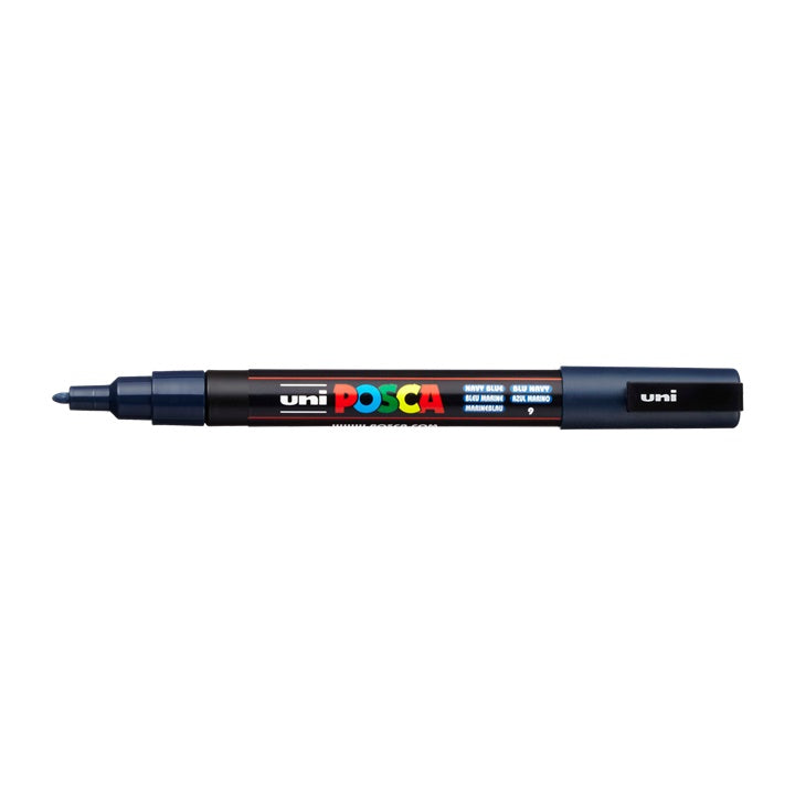Маркер UNI POSCA PC-3M 0.9 - 1.3 MM – морско синьо (9)