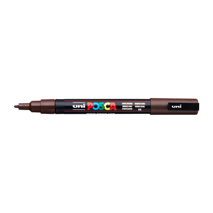 Маркер UNI POSCA PC-3M 0.9 - 1.3 MM – тъмнокафяв (22)
