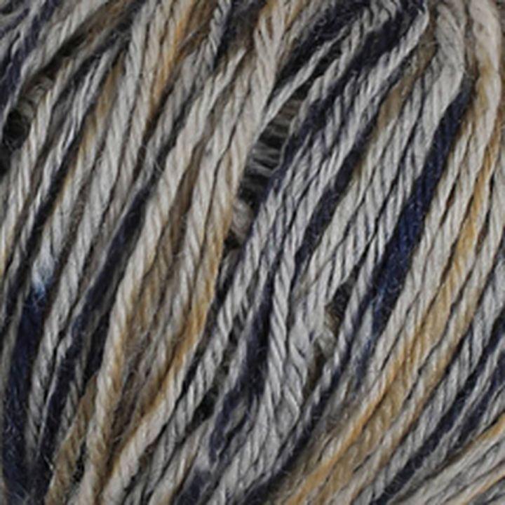 Прежда Baby merino 100 м многоцветна - синьо-бяла