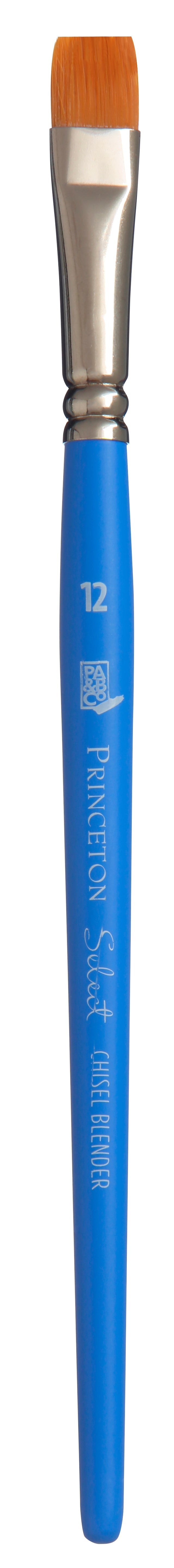 Плоска художествена четка PRINCETON Select Chisel Blender с къса дръжка – 12