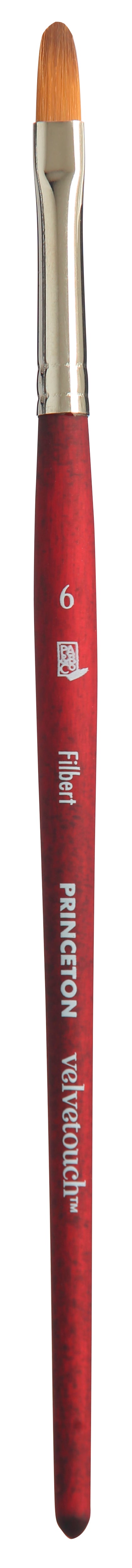 Универсална четка PRINCETON Velvetouch Filbert с къса дръжка – 6
