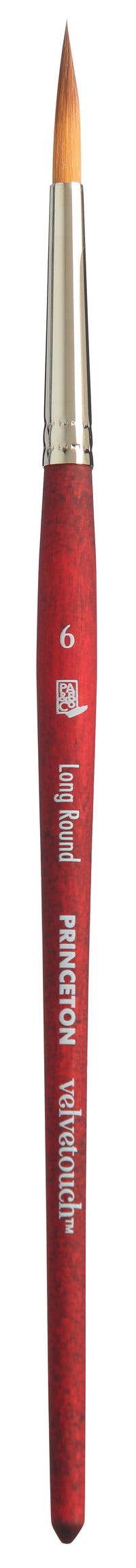 Универсална кръгла четка PRINCETON Velvetouch Long Round с къса дръжка – 6