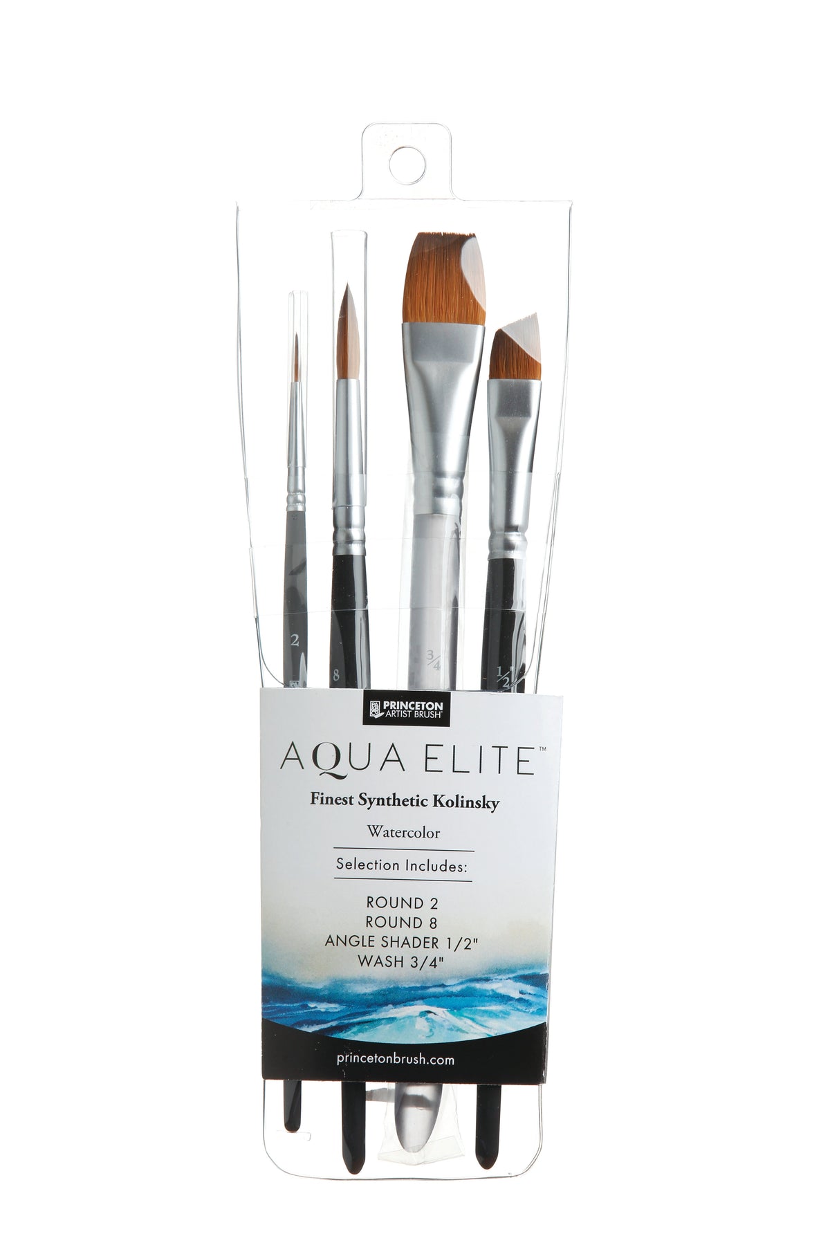PRINCETON Aqua Elite комплект четки за акварел синтетичен Kolinsky 4 бр.