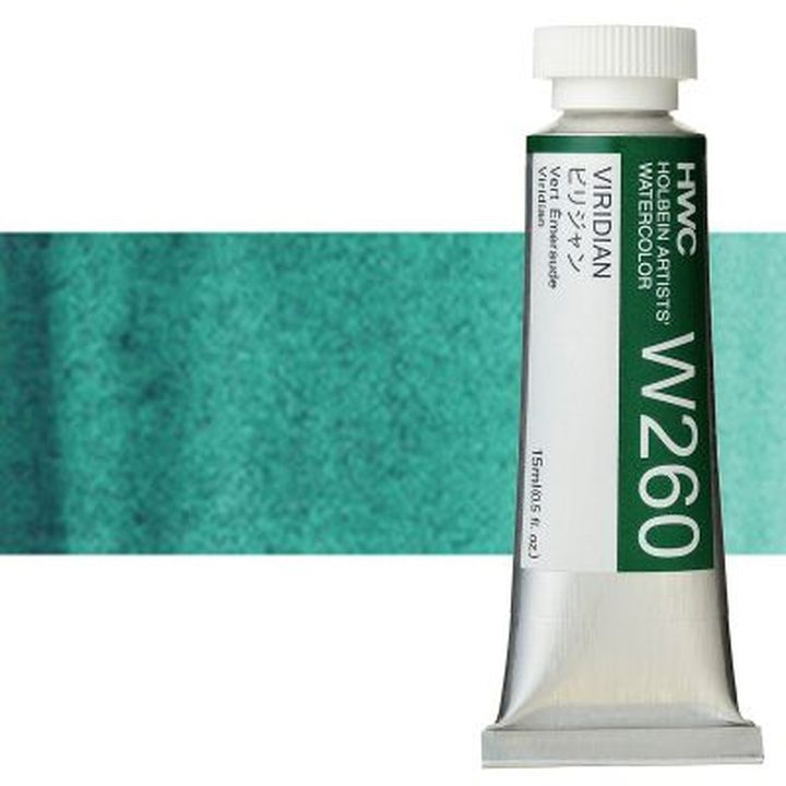 Професионални акварелни бои Holbein Artists 15 мл – viridian