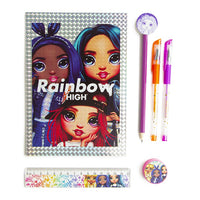 RAINBOW HIGH холографска тетрадка с канцеларски материали — изображение 2