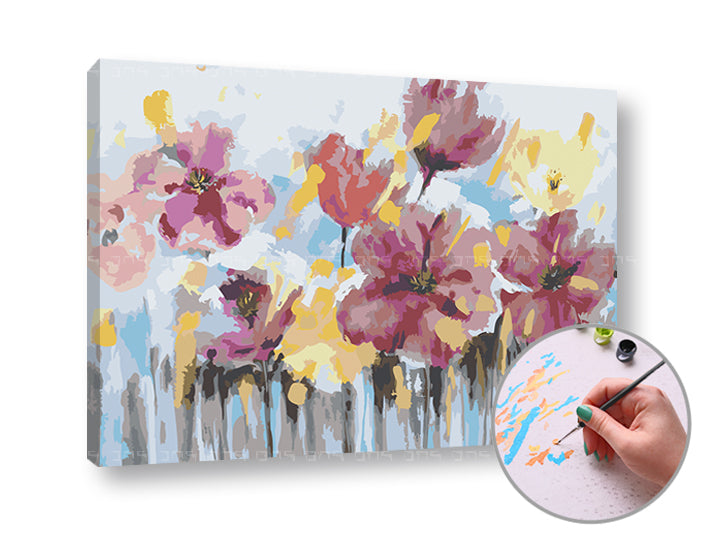 Рисуване по номера ABSTRACT FLOWERS — изображение 3
