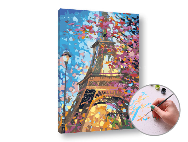 Рисуване по номера EIFFEL TOWER — изображение 3