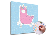 Рисуване по номера PINK LAMA SINGLE CUT — изображение 1