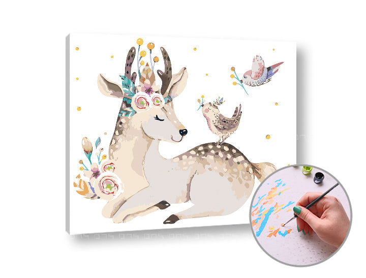 Рисуване по номера SRNČEK BAMBI — изображение 3
