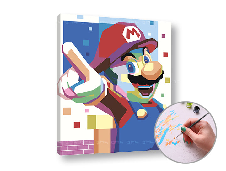 Рисуване по номера SUPER MARIO — изображение 3