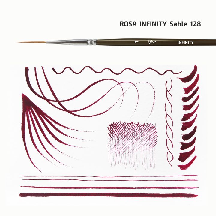 ROSA INFINITY 128 четка за лайнери от собол — изображение 3