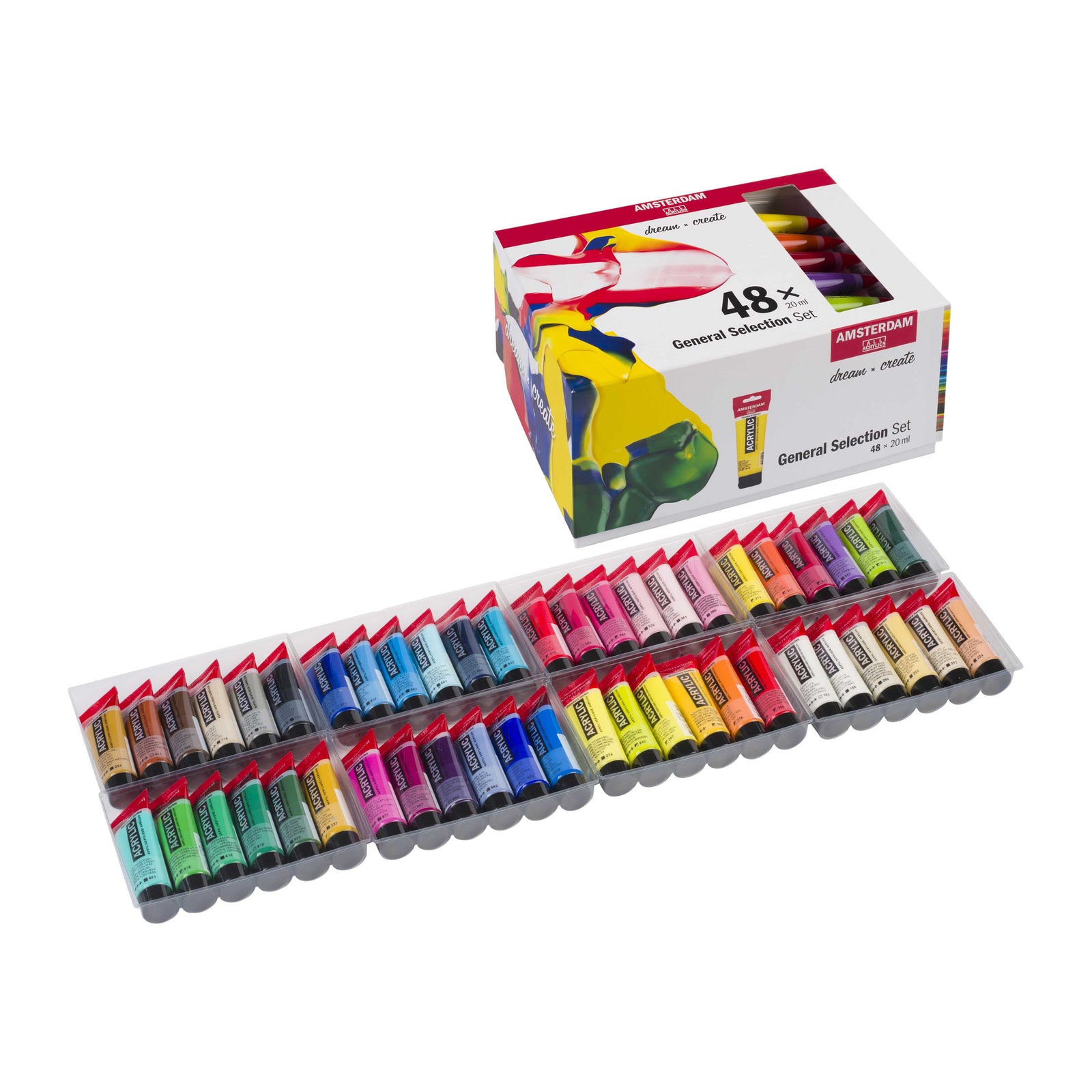 ROYAL TALENS Amsterdam комплект акрилни бои General Selection 48 x 20 ml