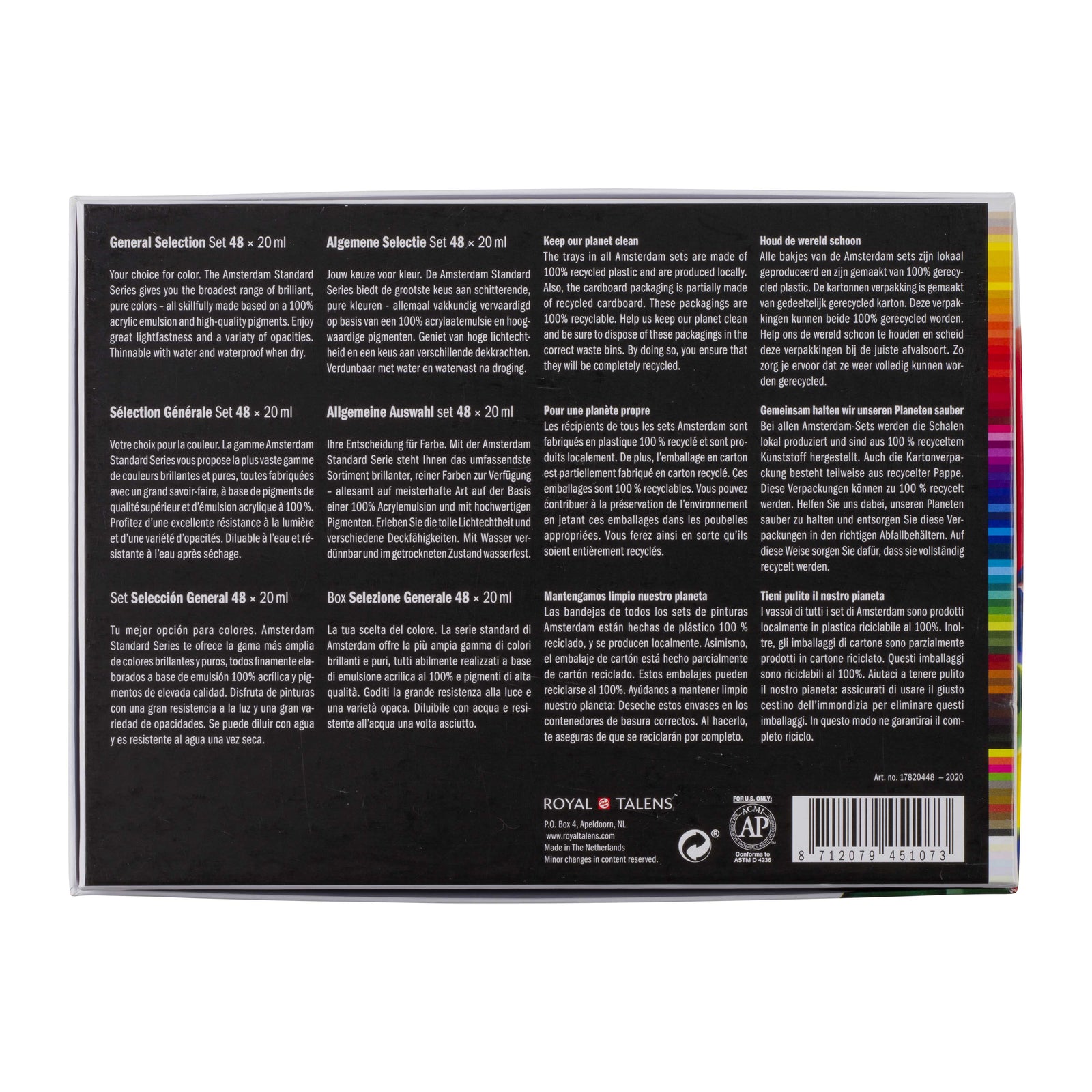 ROYAL TALENS Amsterdam комплект акрилни бои General Selection 48 x 20 ml