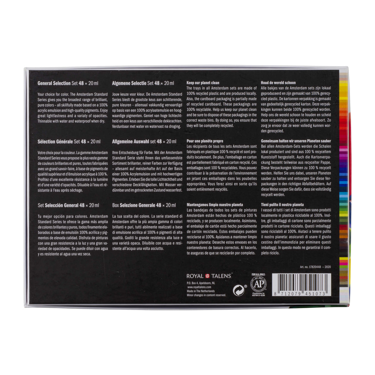 ROYAL TALENS Amsterdam комплект акрилни бои General Selection 48 x 20 ml