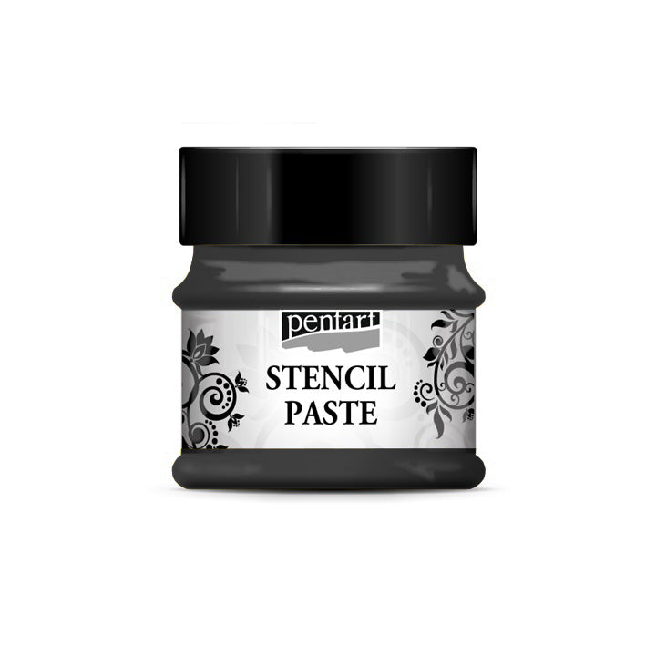 Паста за шаблон металик Stencil Paste Pentart 50ml – black diamond