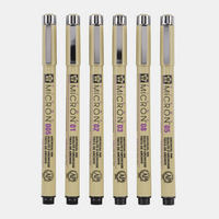 Sakura Pigma Micron 01 тънкописци 0,25 mm комплект 6 цвята
