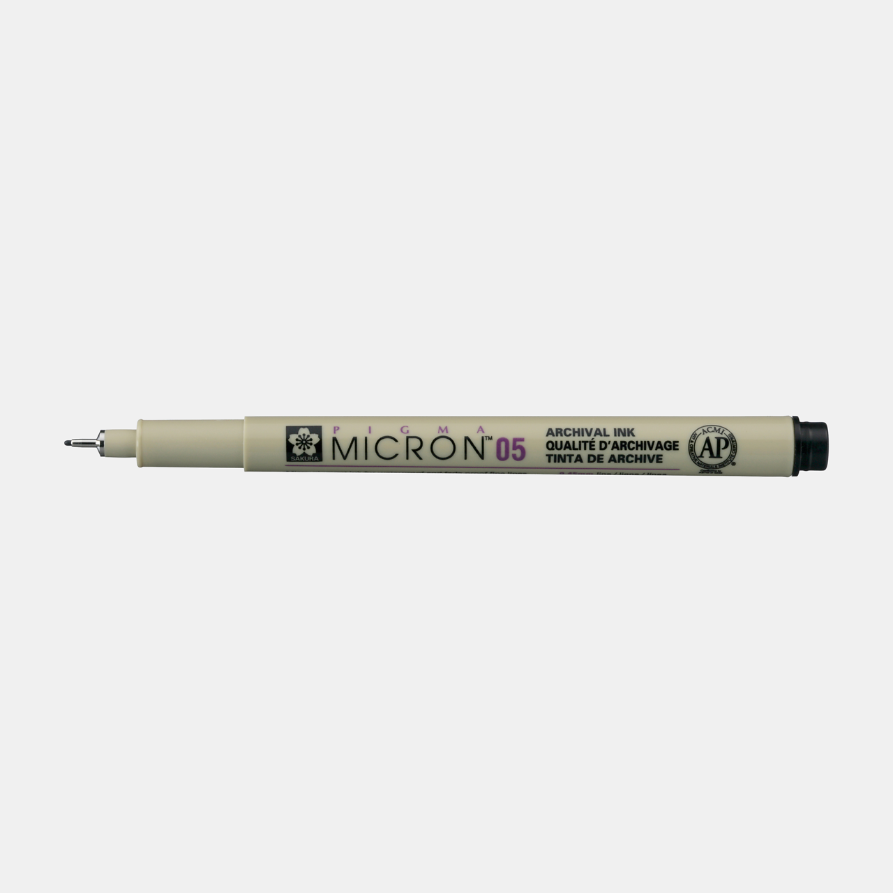 Тънкописец Sakura Pigma Micron 05 0,45 mm – комплект от 6 цвята – Черен