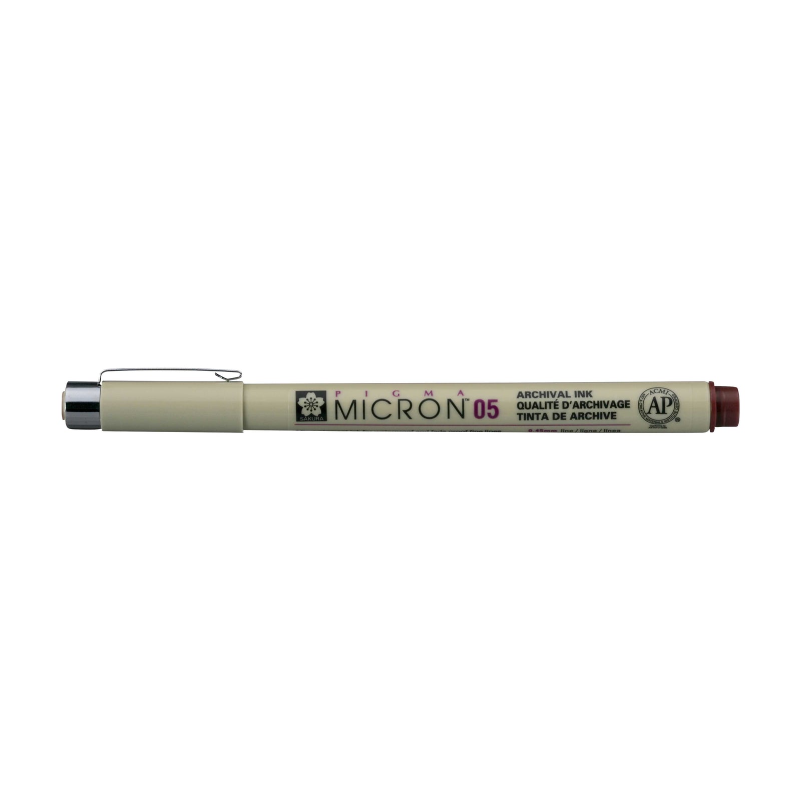 Тънкописец Sakura Pigma Micron 05 0,45 mm – комплект от 6 цвята – Бордо