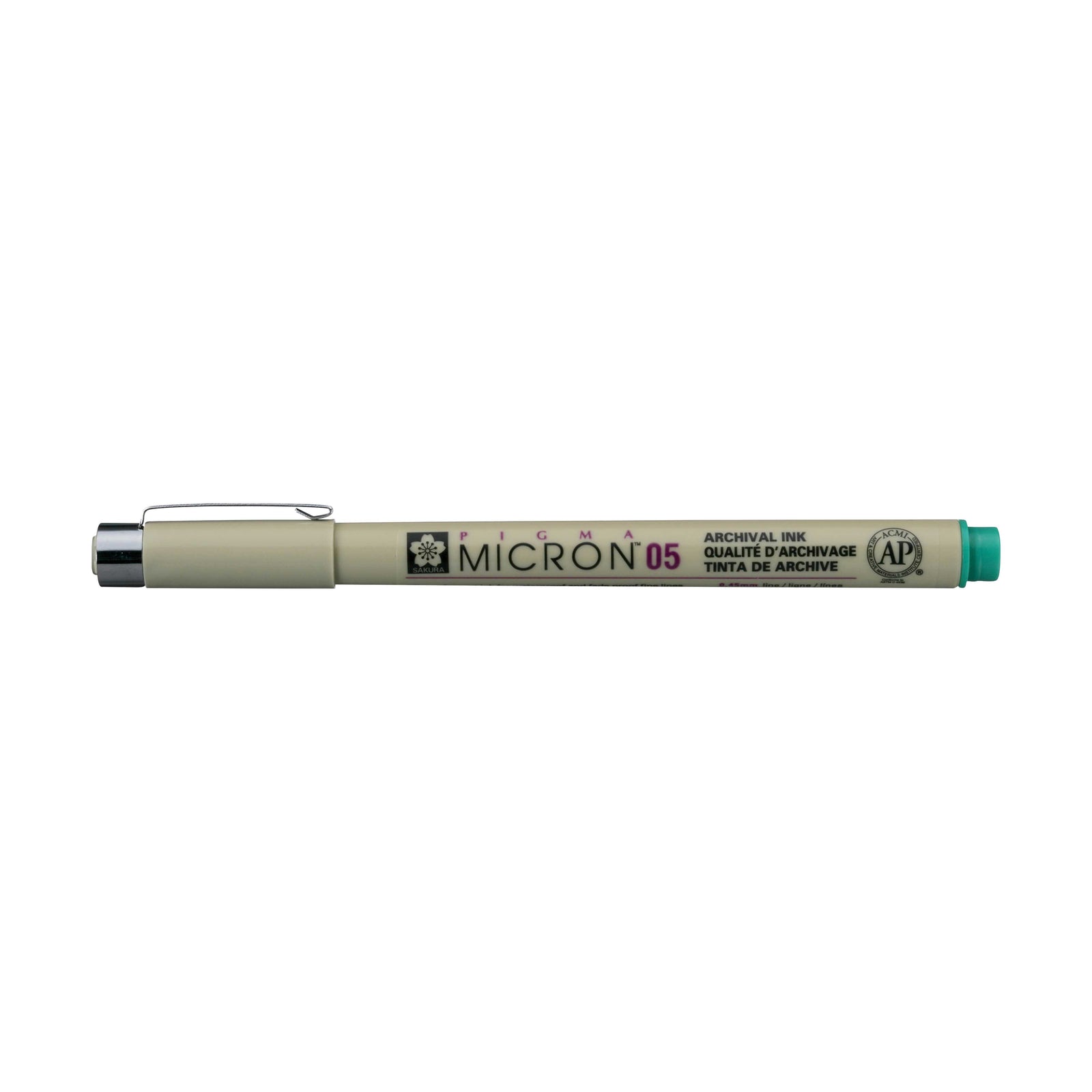 Тънкописец Sakura Pigma Micron 05 0,45 mm – комплект от 6 цвята – Зелен
