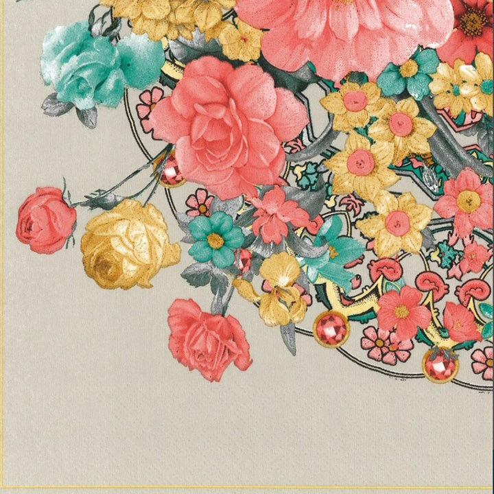 Салфетка за декупаж Bunch of Flowers Warm Grey - 1 брой — изображение 1