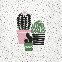 Салфетка за декупаж Cactus on Dots rose - 1 брой — изображение 1