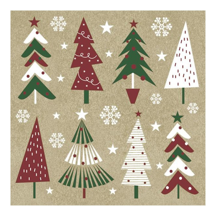 Салфетка за декупаж Christmas Trees - 1 брой — изображение 1
