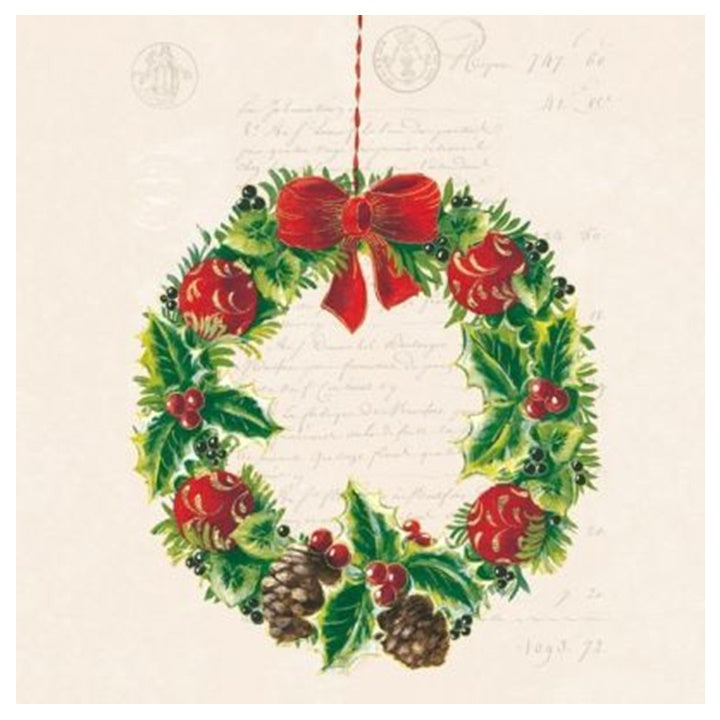 Салфетка за декупаж Christmas Wreath - 1 брой — изображение 1