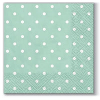 Салфетка за декупаж Coctail Mint Dots - 1 брой — изображение 1