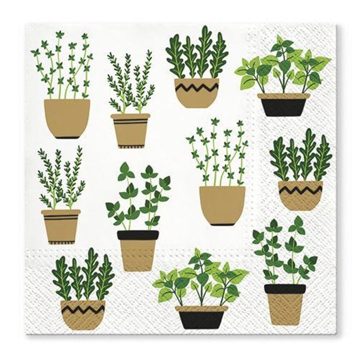 Салфетка за декупаж Herbs in Pot - 1 брой — изображение 1