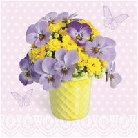Салфетка за декупаж Violets and Primroses - 1 брой — изображение 1
