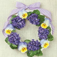 Салфетка за декупаж Violets Wreath - 1 брой — изображение 1