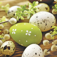 Салфетка за ДЕКУПАЖ - Яйца и клонки от върба - 1бр — изображение 1